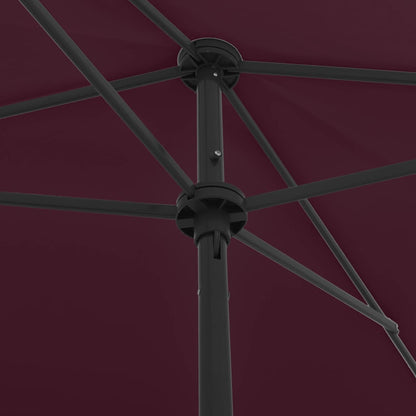 Strandparasol 200 x 125 cm Bordeauxrood