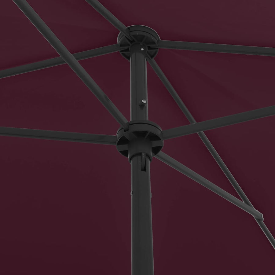 Strandparasol 200 x 125 cm Bordeauxrood