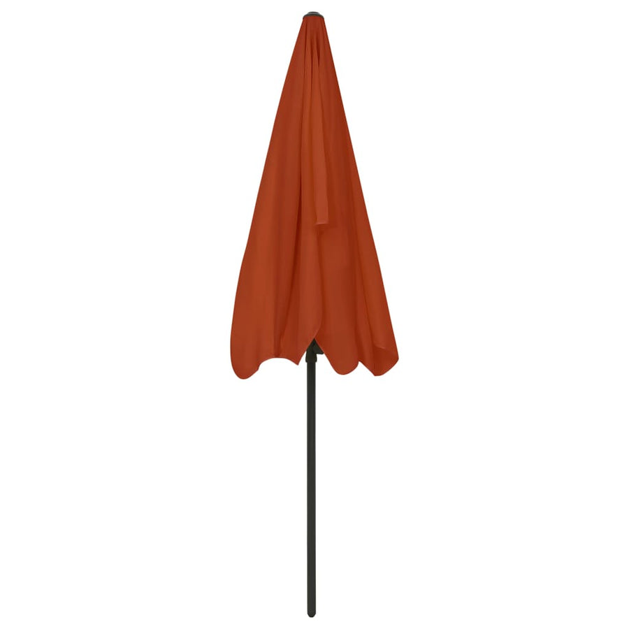 Strandparasol Kleurig 200 x 125 cm Terracotta