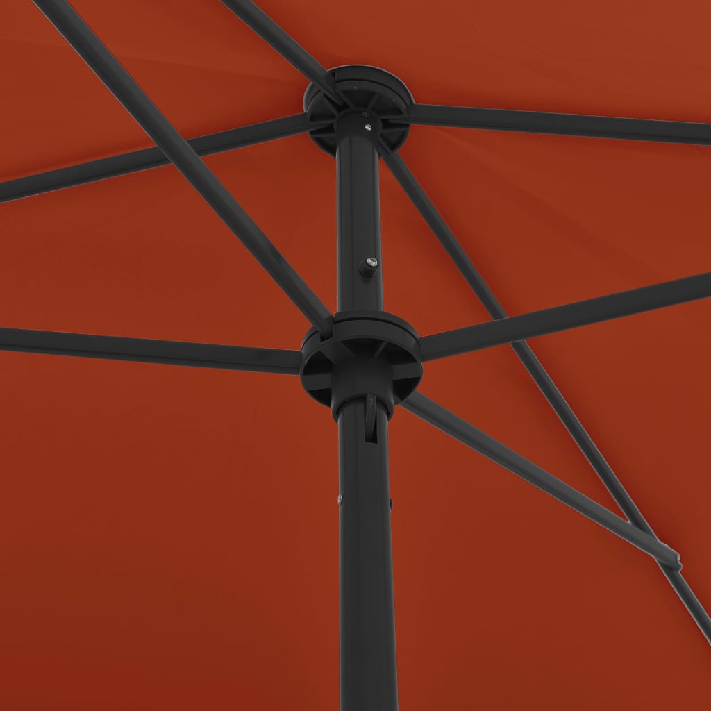 Strandparasol Kleurig 200 x 125 cm Terracotta