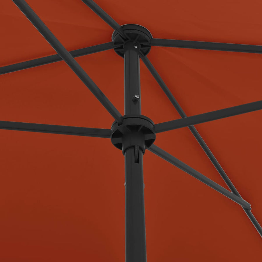 Strandparasol Kleurig 200 x 125 cm Terracotta