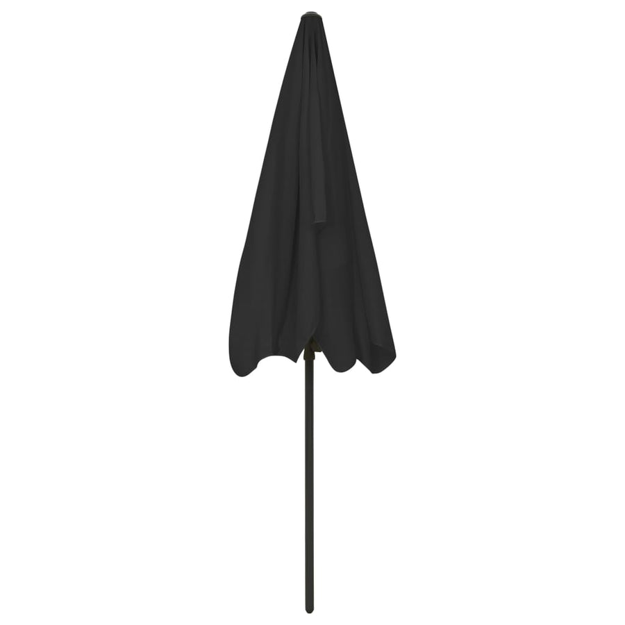 Strandparasol 200 x 125 cm Zwart