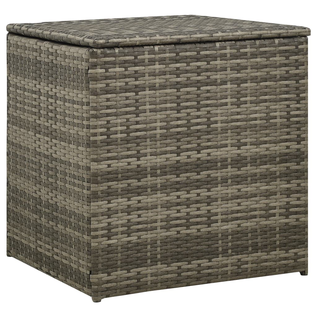 -Delige Loungeset Met Kussens Poly Rattan Grijs