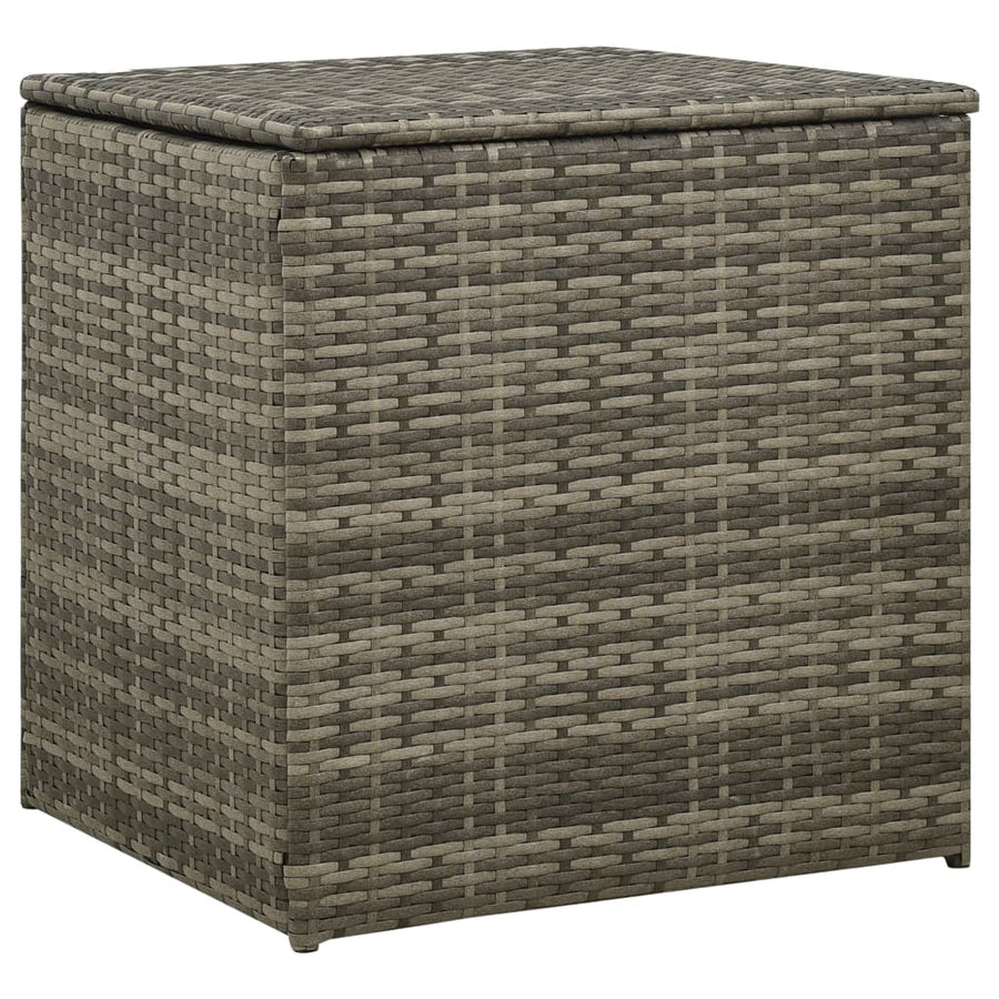 -Delige Loungeset Met Kussens Poly Rattan Grijs
