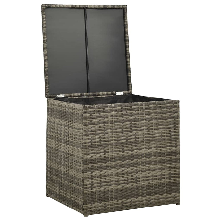 -Delige Loungeset Met Kussens Poly Rattan Grijs