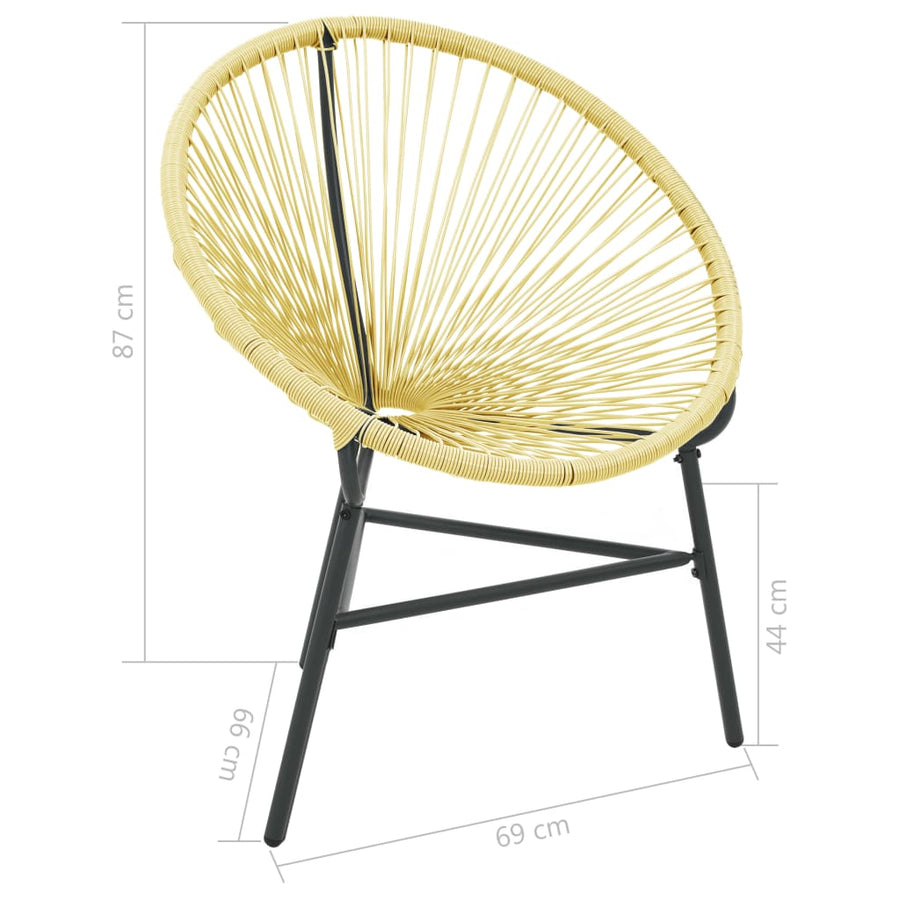 Tuinstoel Acapulco Poly Rattan Beige
