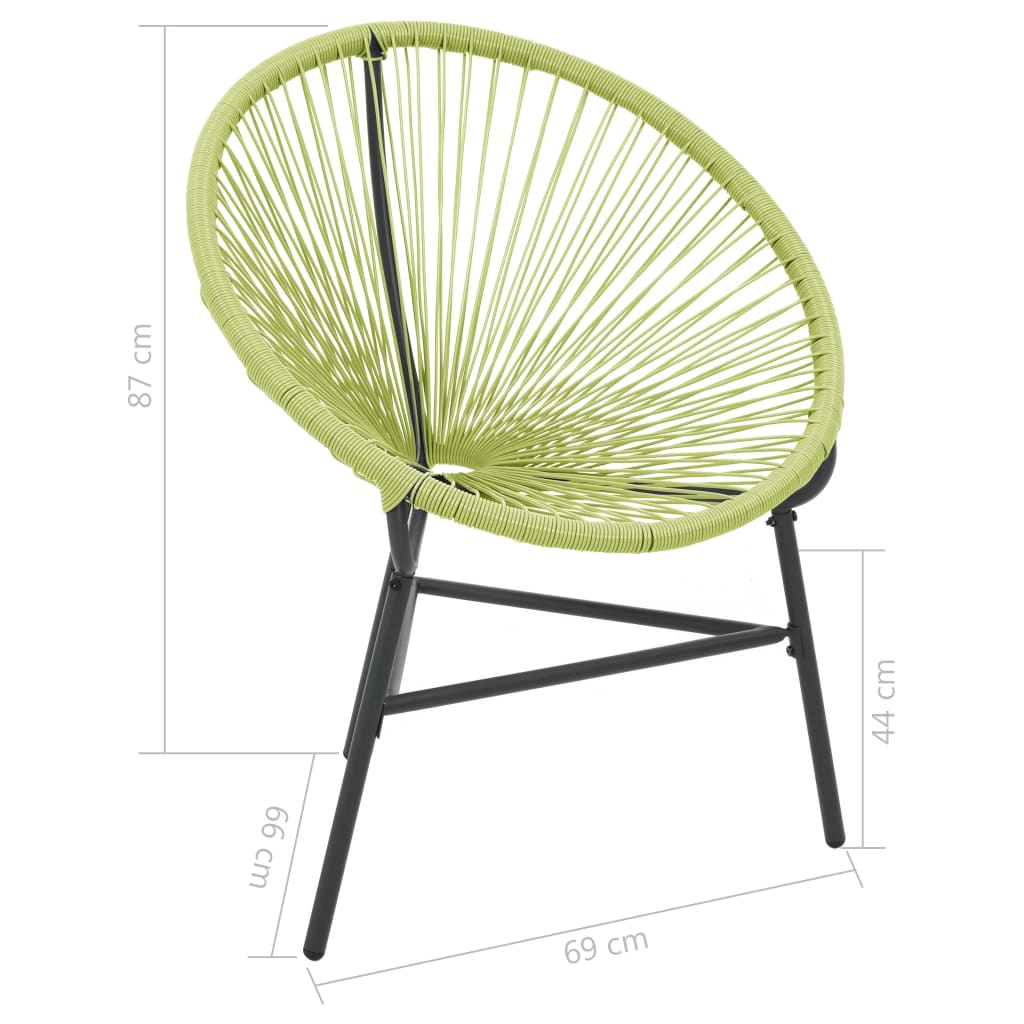 Tuinstoel Acapulco Poly Rattan Groen