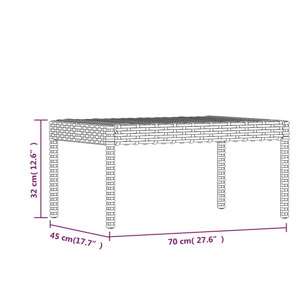 6-Delige Loungeset Met Kussens Poly Rattan Grijs