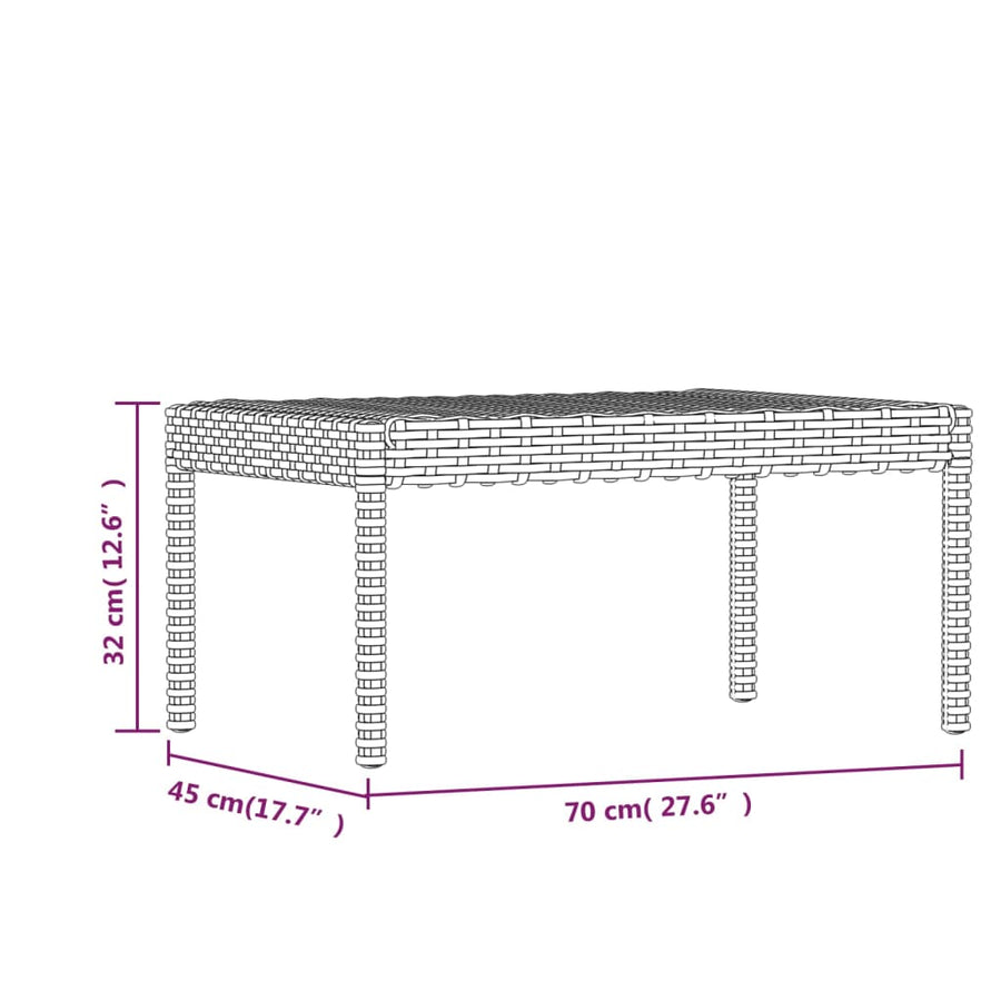 6-Delige Loungeset Met Kussens Poly Rattan Grijs