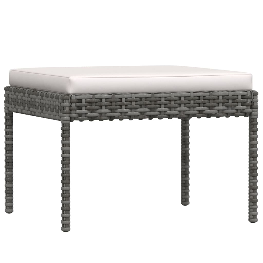 6-Delige Loungeset Met Kussens Poly Rattan Grijs