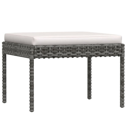 6-Delige Loungeset Met Kussens Poly Rattan Grijs