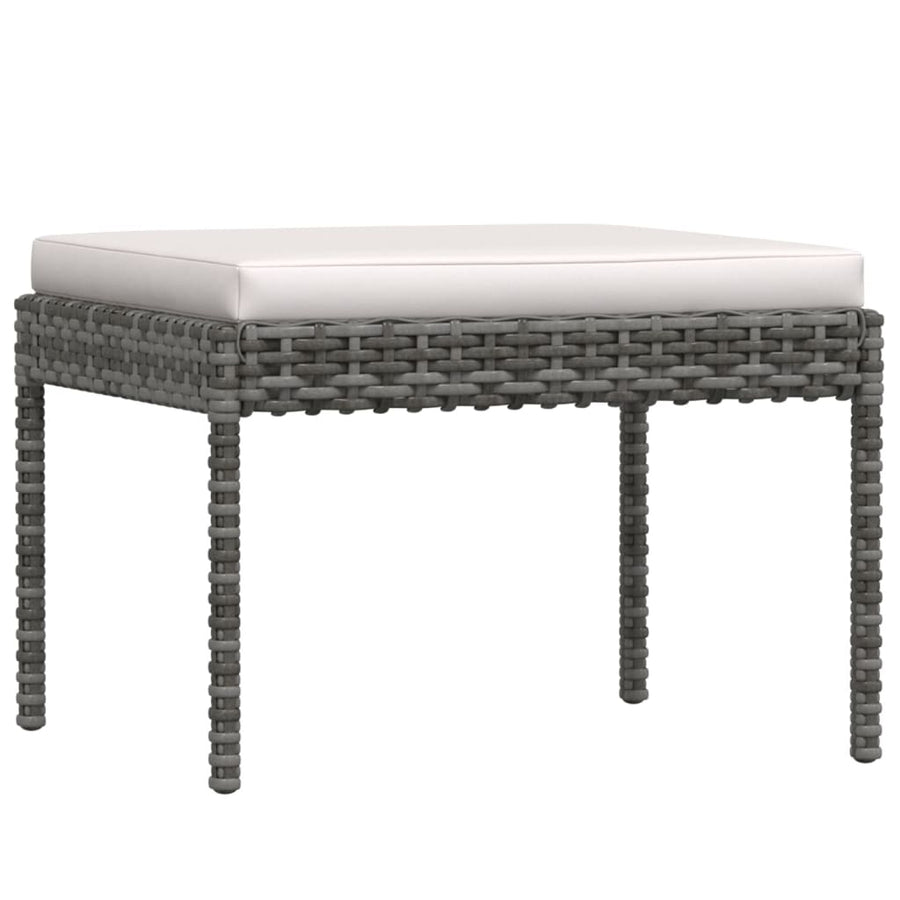 6-Delige Loungeset Met Kussens Poly Rattan Grijs