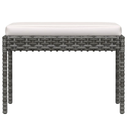 6-Delige Loungeset Met Kussens Poly Rattan Grijs