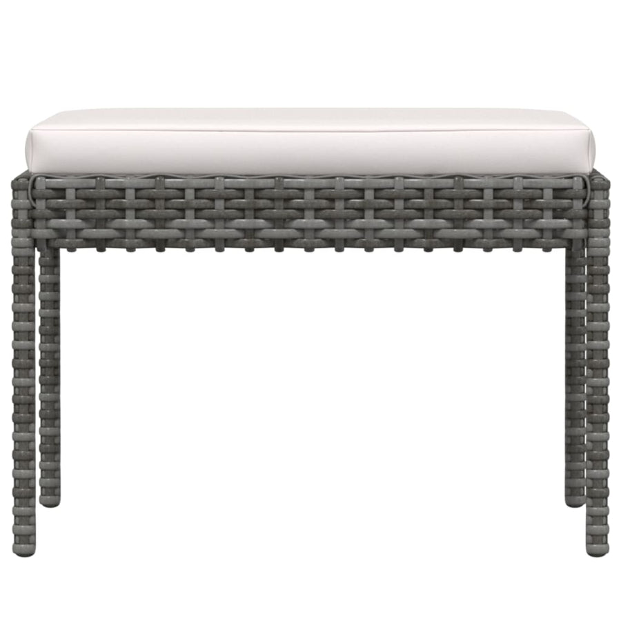 6-Delige Loungeset Met Kussens Poly Rattan Grijs