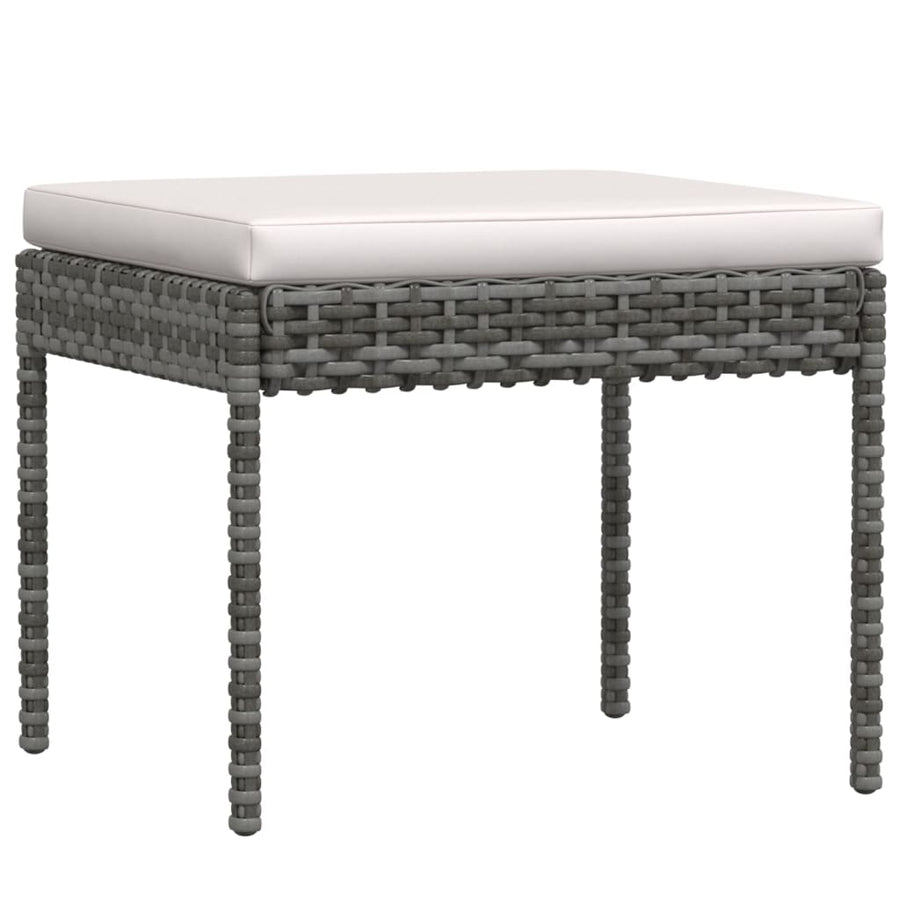 6-Delige Loungeset Met Kussens Poly Rattan Grijs