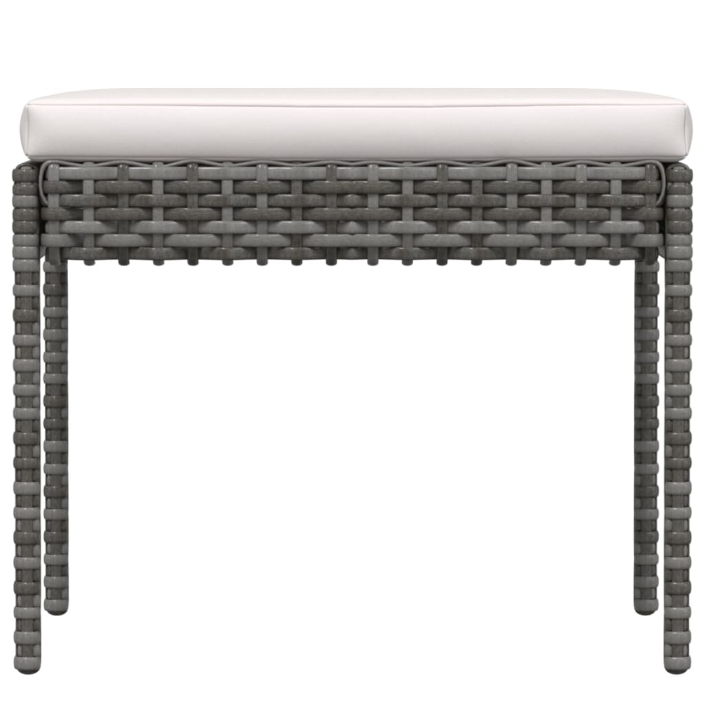6-Delige Loungeset Met Kussens Poly Rattan Grijs