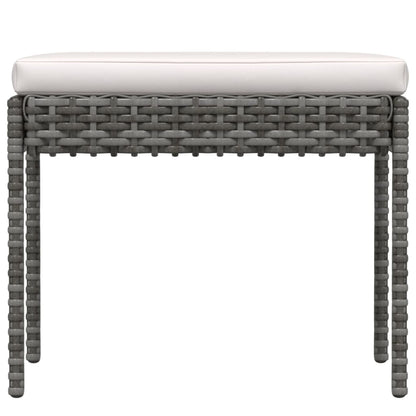 6-Delige Loungeset Met Kussens Poly Rattan Grijs