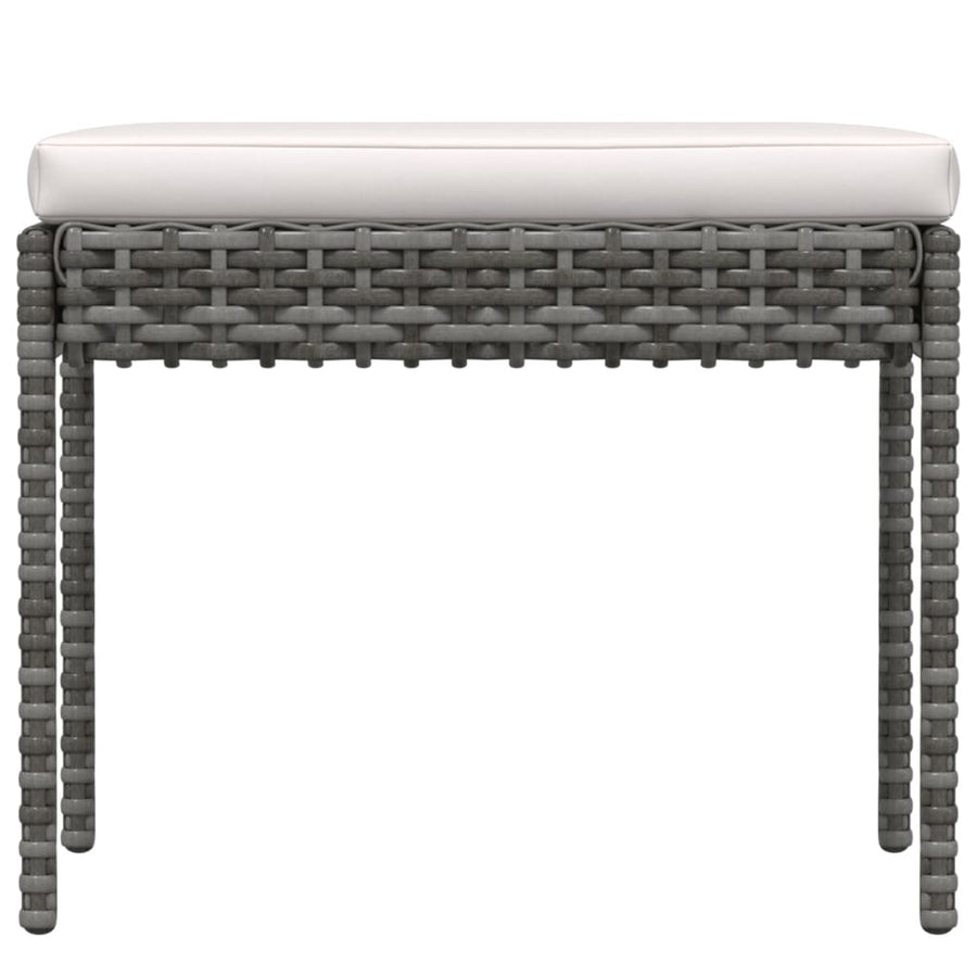 6-Delige Loungeset Met Kussens Poly Rattan Grijs