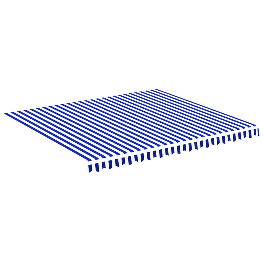 Vervangingsdoek Voor Luifel 4X3,5 M 400 x 350 cm Blauw en wit
