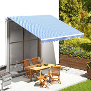 Luifeldoek 4x3,5 m blauw wit