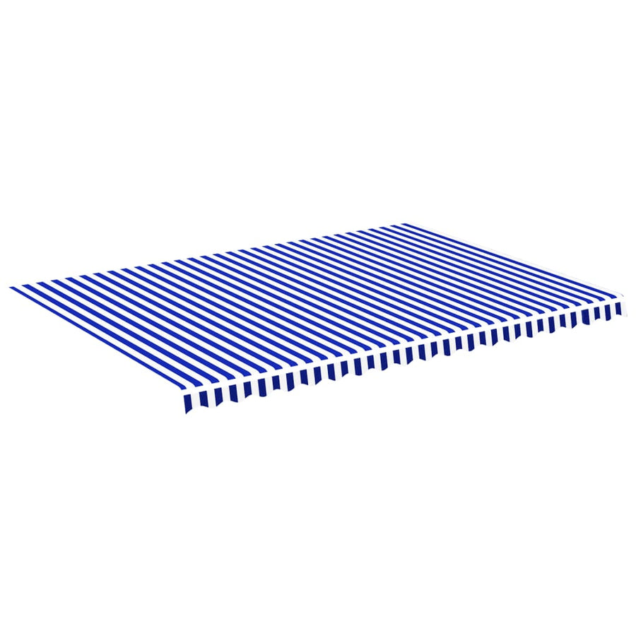 Vervangingsdoek Voor Luifel 5X3,5 M 500 x 350 cm Blauw en wit