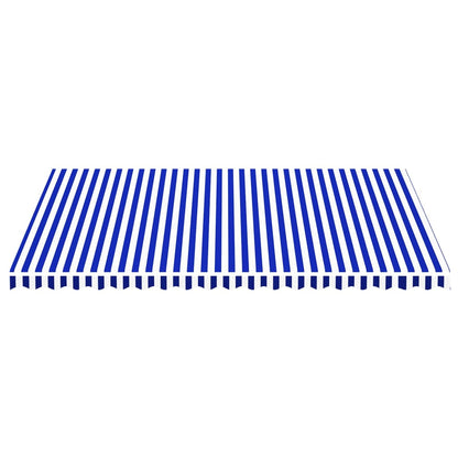 Vervangingsdoek Voor Luifel 5X3,5 M 500 x 350 cm Blauw en wit
