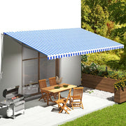 Luifeldoek 6x3,5 m blauw wit