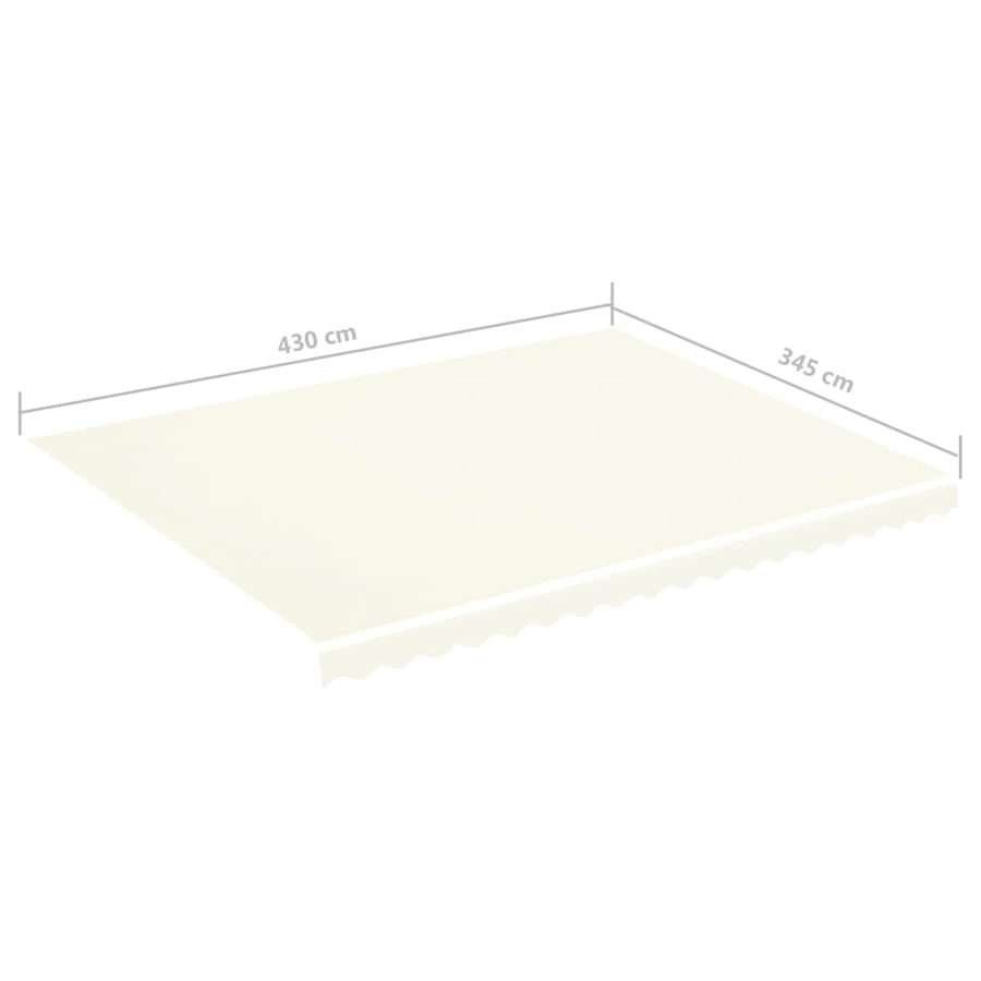 Vervangingsdoek Voor Luifel 4,5X3,5 M Kleurig 450 x 350 cm Crème