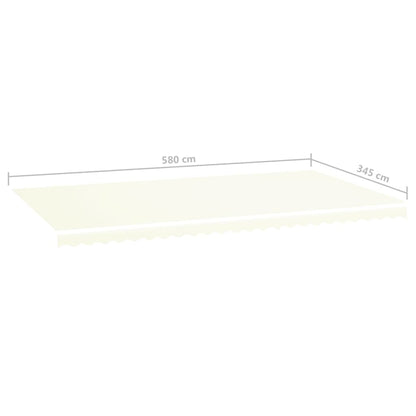 Vervangingsdoek Voor Luifel 6X3,5 M Kleurig 600 x 350 cm Crème