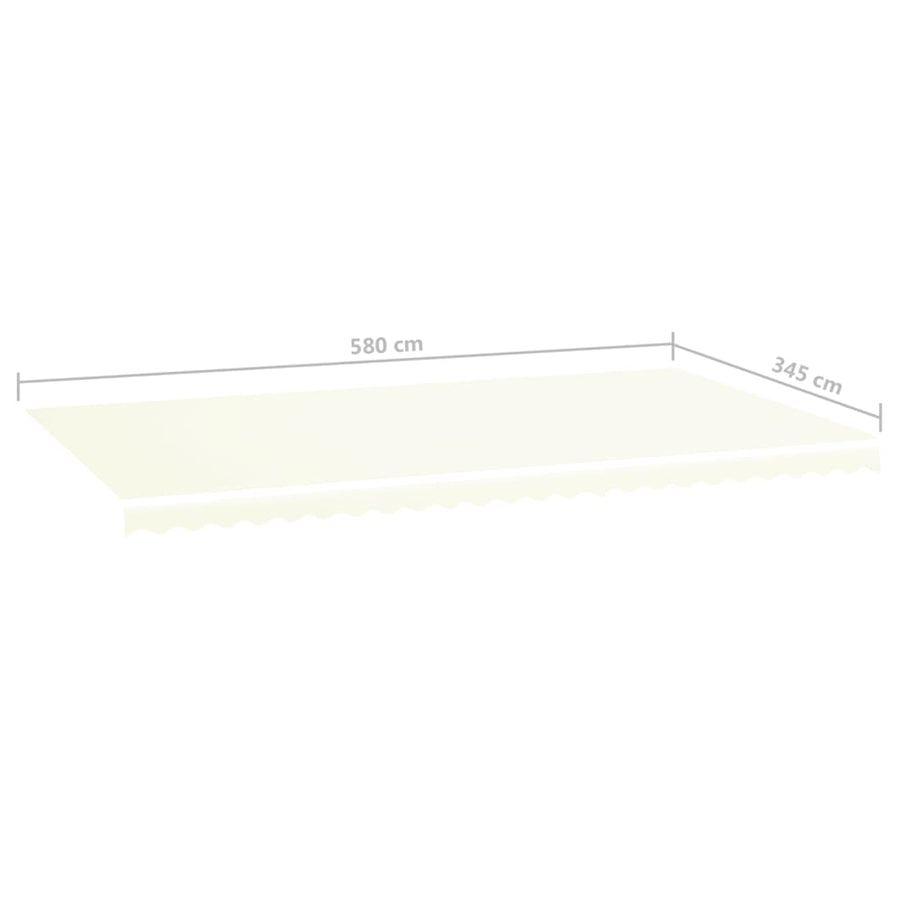 Vervangingsdoek Voor Luifel 6X3,5 M Kleurig 600 x 350 cm Crème