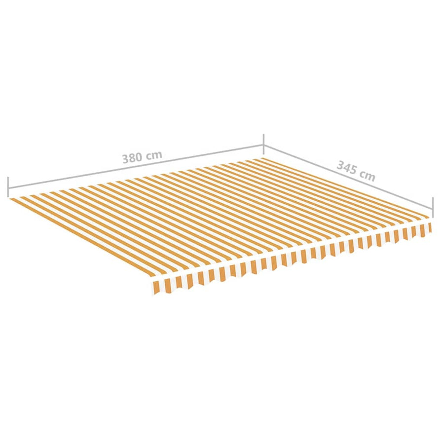 Vervangingsdoek Voor Luifel 4X3,5 M 400 x 350 cm Geel en wit