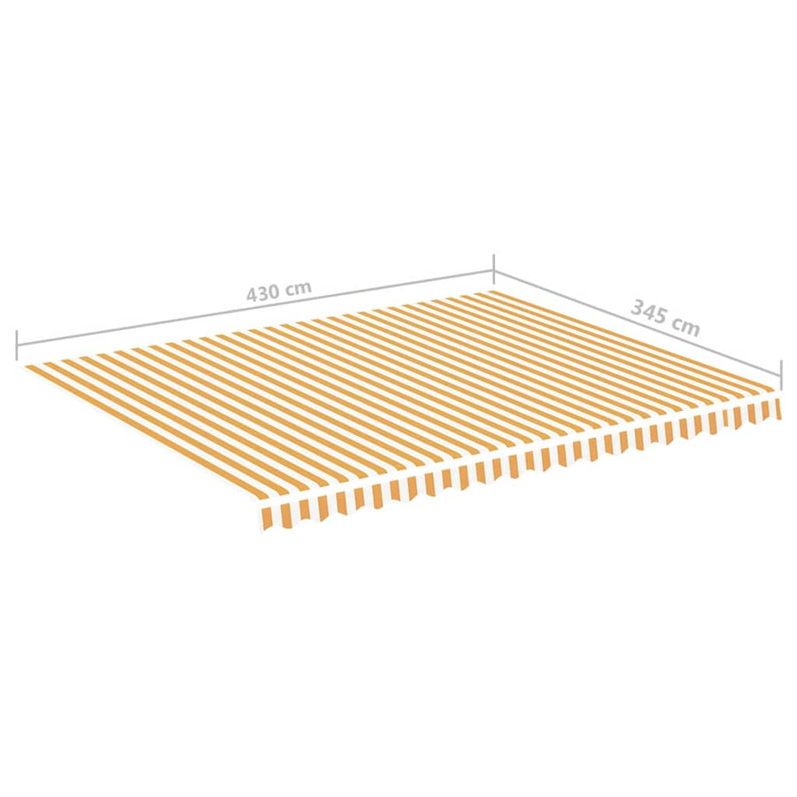 Vervangingsdoek Voor Luifel 4,5X3,5 M 450 x 350 cm Geel en wit