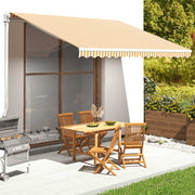 Luifeldoek 4,5x3,5 m geel wit polyester