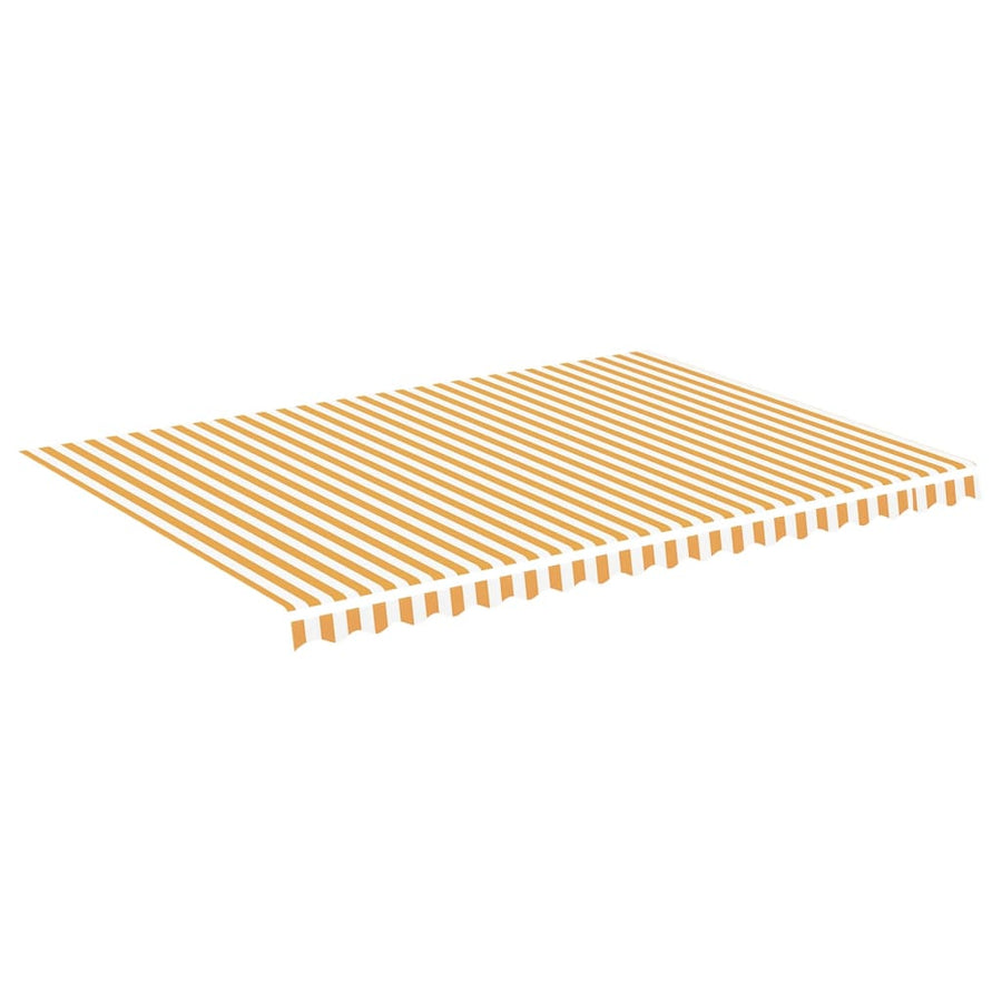 Vervangingsdoek Voor Luifel 5X3,5 M 500 x 350 cm Geel en wit