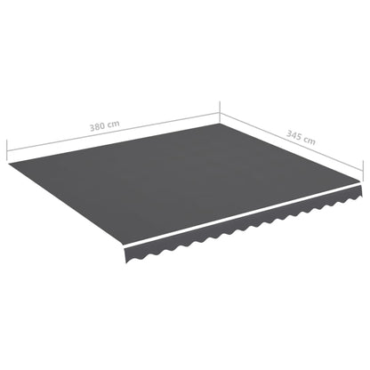 Vervangingsdoek Voor Luifel 4X3,5 M Kleurig 400 x 350 cm Antraciet