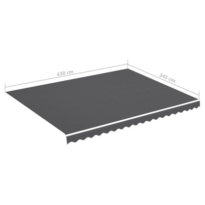 Vervangingsdoek Voor Luifel 4,5X3,5 M Kleurig 450 x 350 cm Antraciet