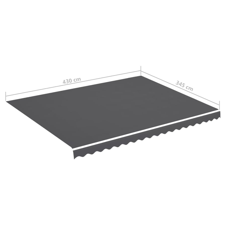Vervangingsdoek Voor Luifel 4,5X3,5 M Kleurig 450 x 350 cm Antraciet