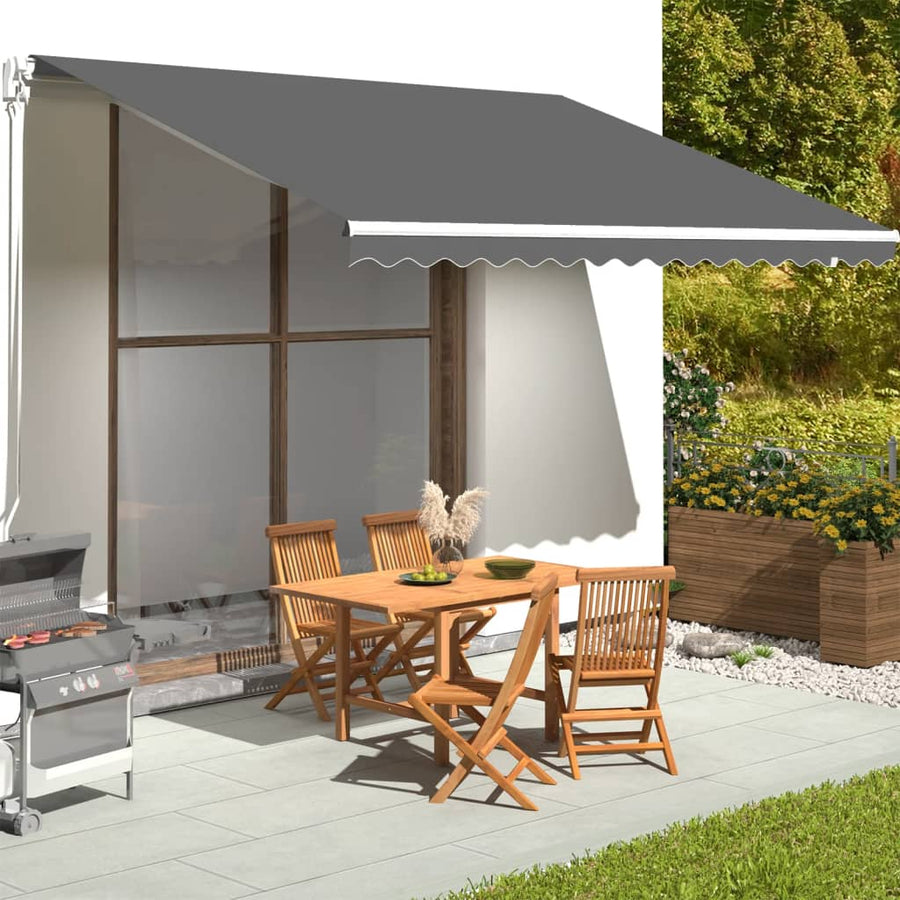 Vervangingsdoek Voor Luifel 4,5X3,5 M Kleurig 450 x 350 cm Antraciet