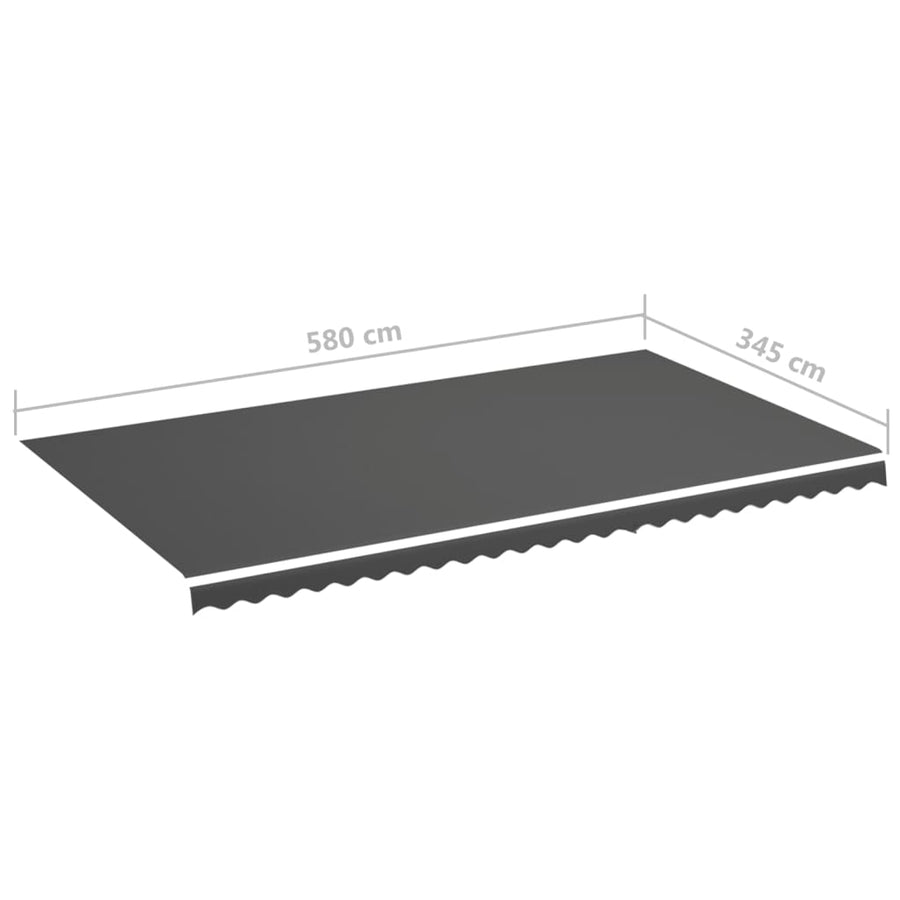 Vervangingsdoek Voor Luifel 6X3,5 M Kleurig 600 x 350 cm Antraciet