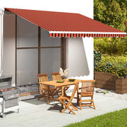 Luifeldoek 430x345 cm oranje bruin polyester