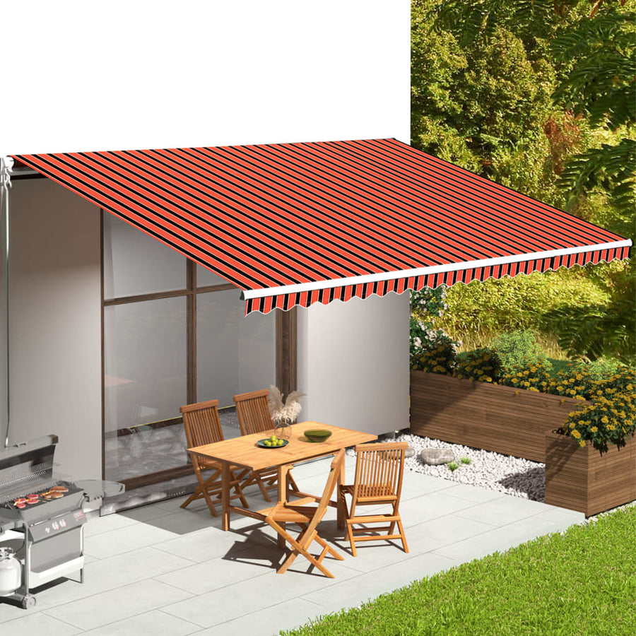 Vervangingsdoek Voor Luifel 6X3,5 M Oranje En Bruin 600 x 350 cm
