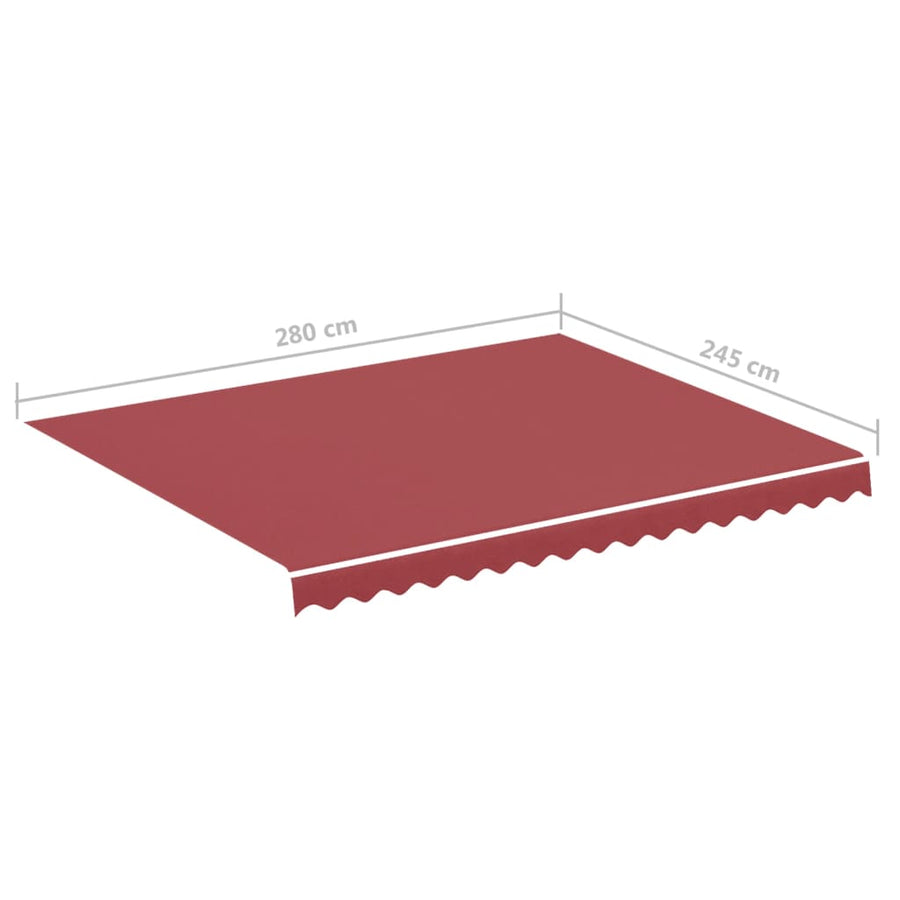 Vervangingsdoek Voor Luifel 3X2,5 M Bordeauxrood 300 x 250 cm burgundy red