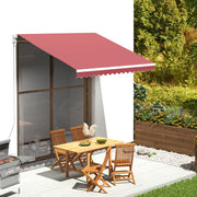 Luifeldoek vervangend 3x2,5 m bordeauxrood polyester
