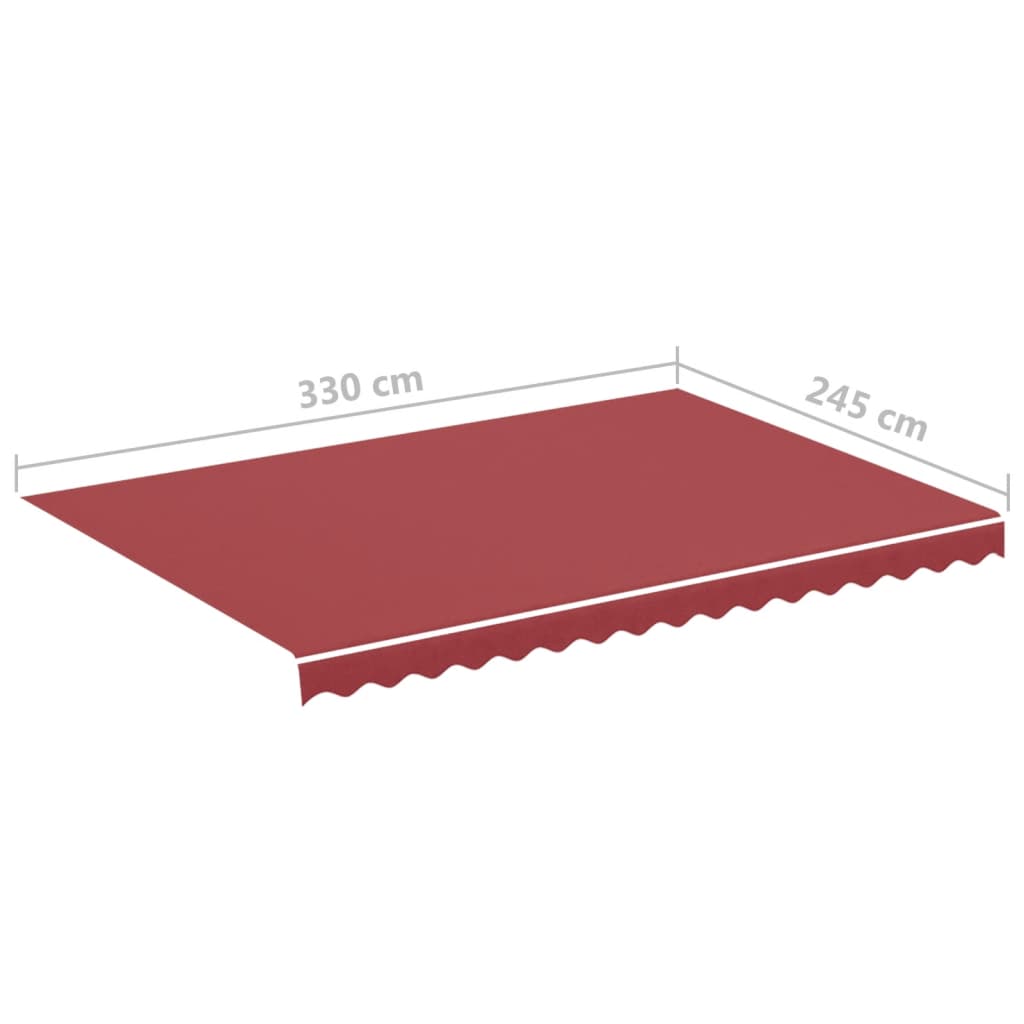 Vervangingsdoek Voor Luifel 3,5X2,5 M Bordeauxrood 350 x 250 cm burgundy red