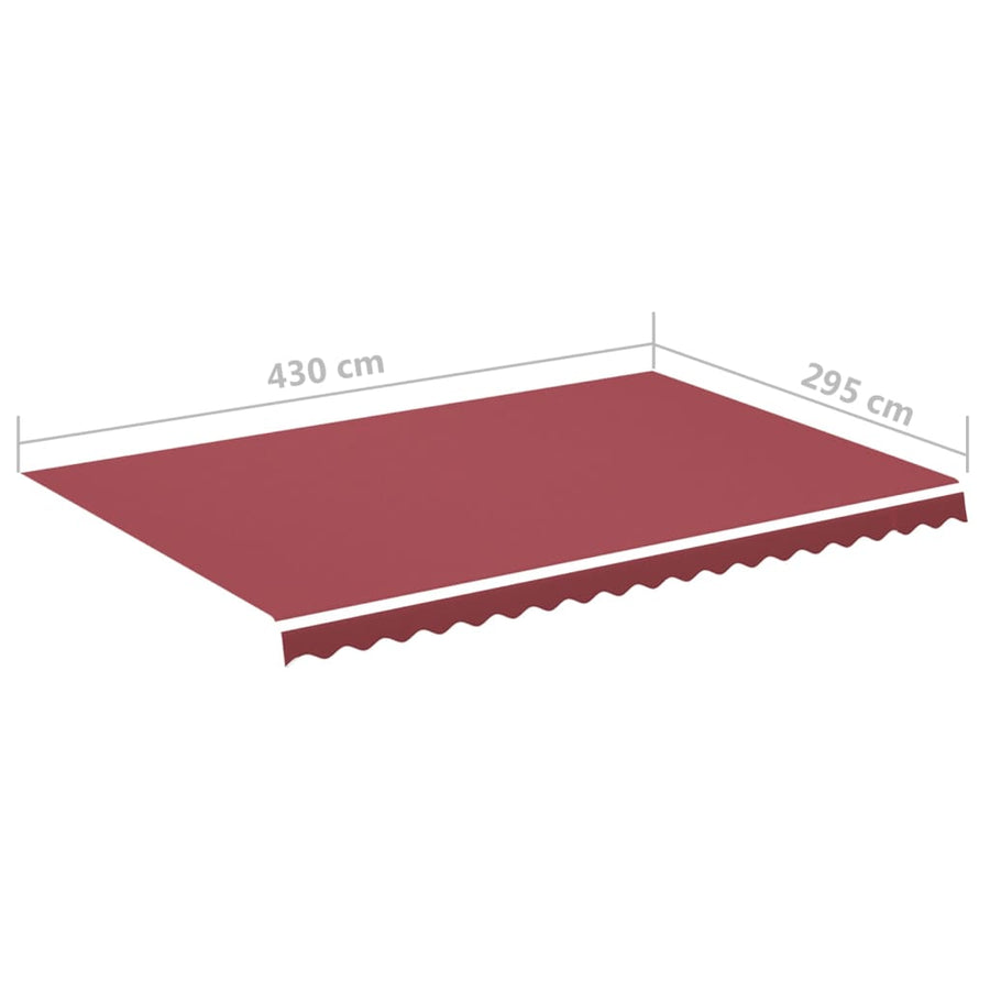 Vervangingsdoek Voor Luifel 4,5X3 M Bordeauxrood Wijnrood 450 x 300 cm