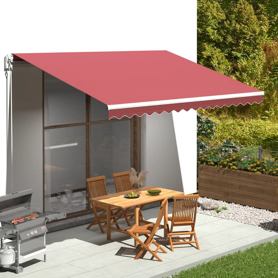 Vervangingsdoek Voor Luifel 4,5X3,5 M Bordeauxrood Wijnrood 450 x 350 cm
