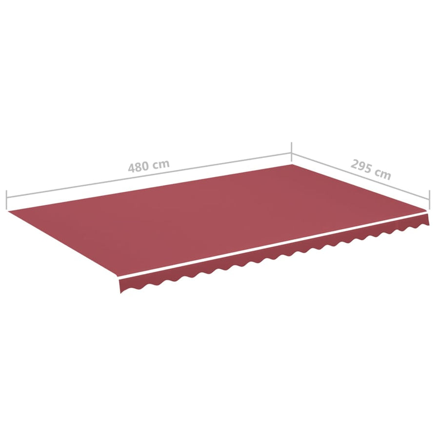 Vervangingsdoek Voor Luifel 5X3 M Bordeauxrood Wijnrood 500 x 300 cm