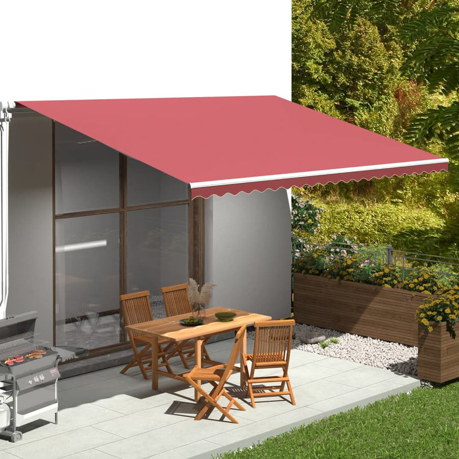 Vervangingsdoek Voor Luifel 5X3,5 M Bordeauxrood Wijnrood 500 x 350 cm