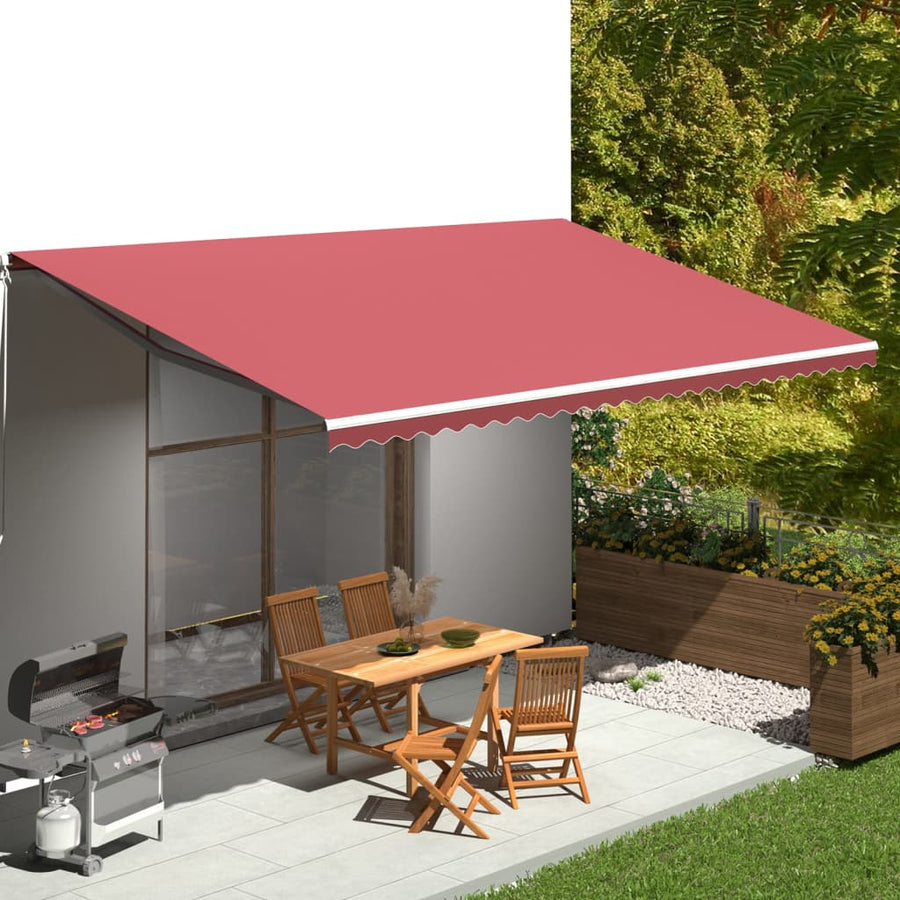 Vervangingsdoek Voor Luifel 6X3,5 M Bordeauxrood Wijnrood 600 x 350 cm