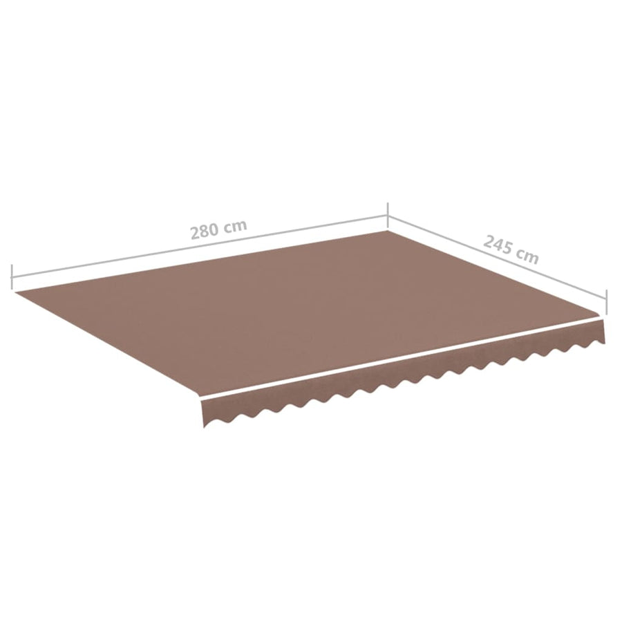 Vervangingsdoek Voor Luifel 3X2,5 M 300 x 250 cm Bruin